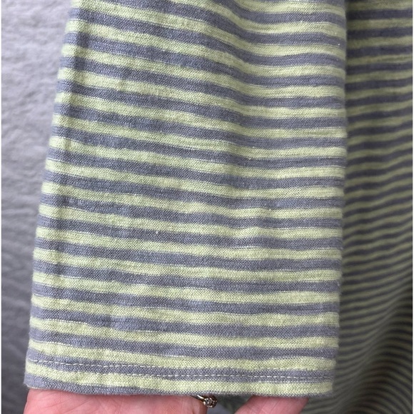 CUT LOOSE Linen Tunic Striped Top Large - Picture 4 of 14